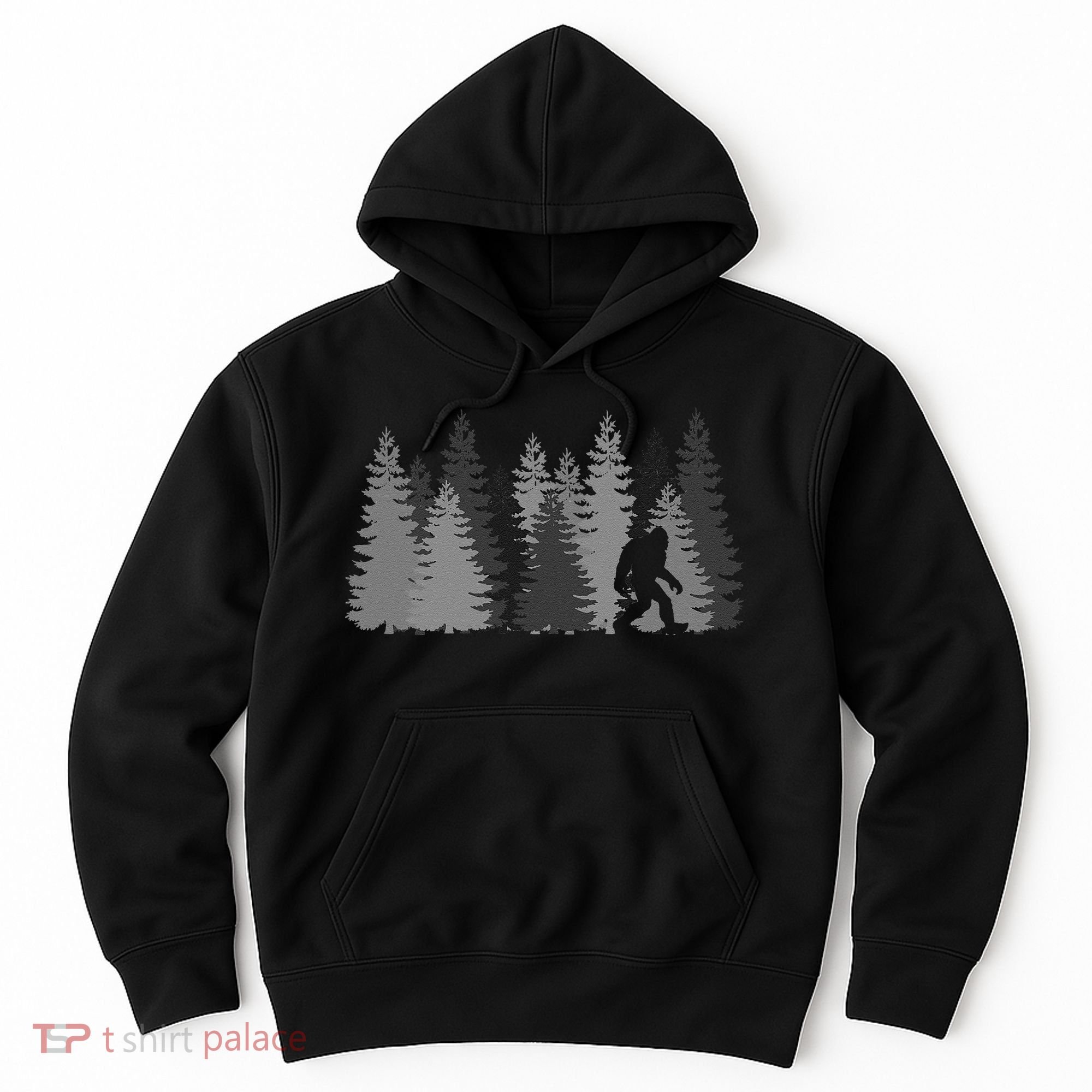 Bigfoot In The Forest Sasquatch Yeti Hoodie