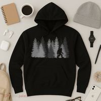 Bigfoot In The Forest Sasquatch Yeti Hoodie thumb 3