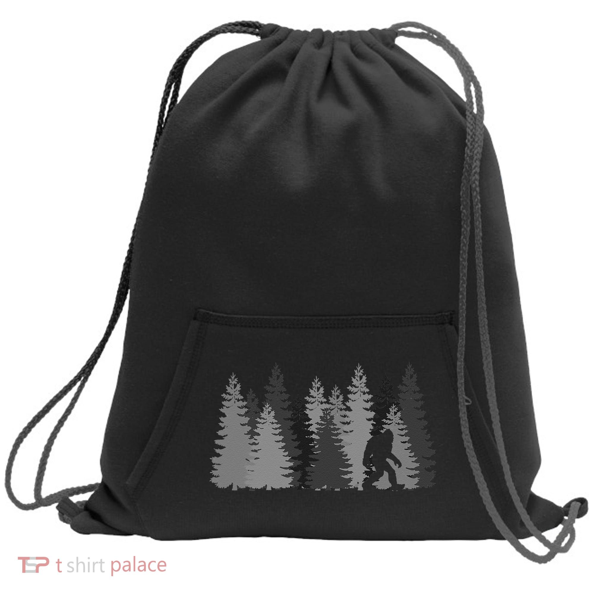 Bigfoot In The Forest Sasquatch Yeti Sweatshirt Cinch Pack Bag