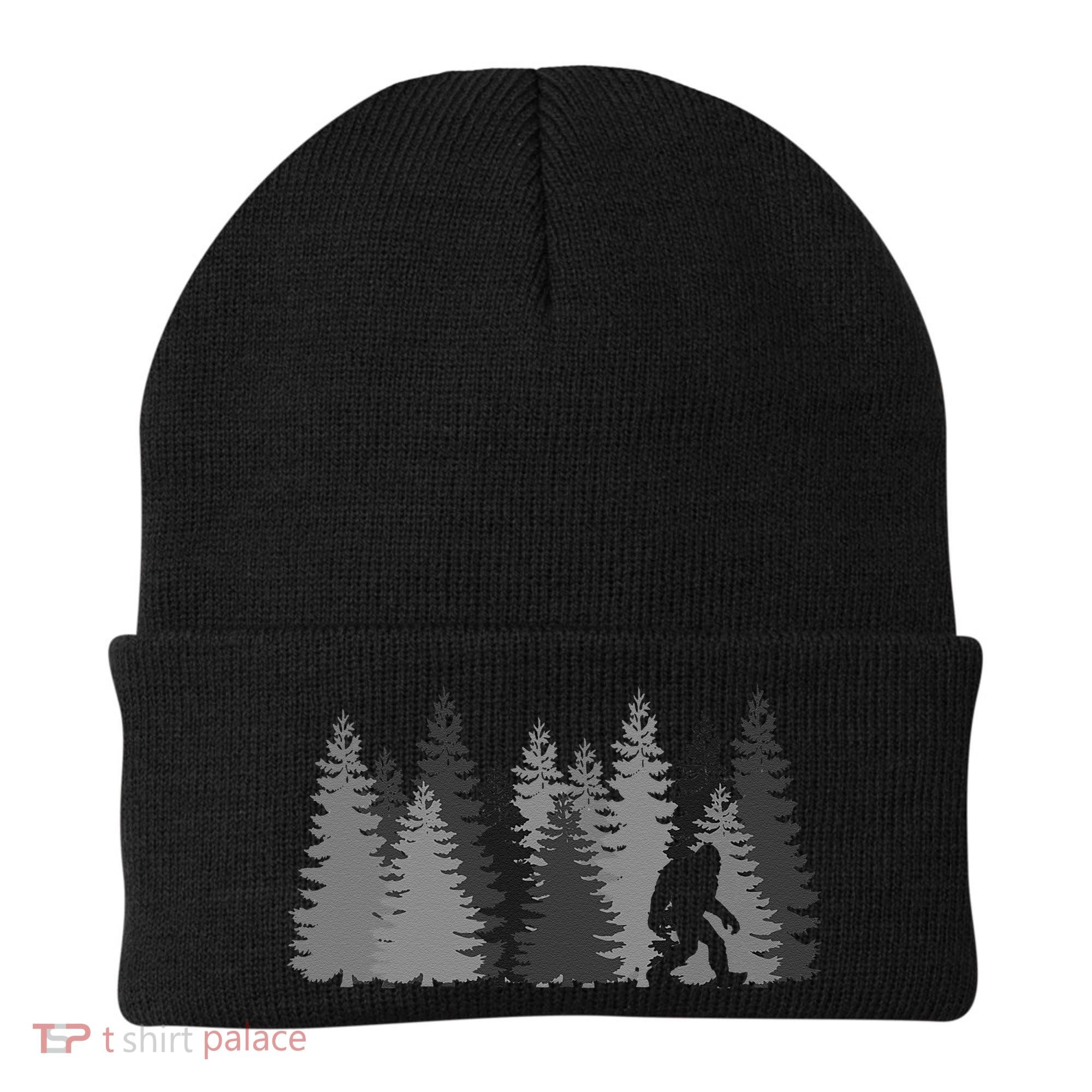 Bigfoot In The Forest Sasquatch Yeti Beanie