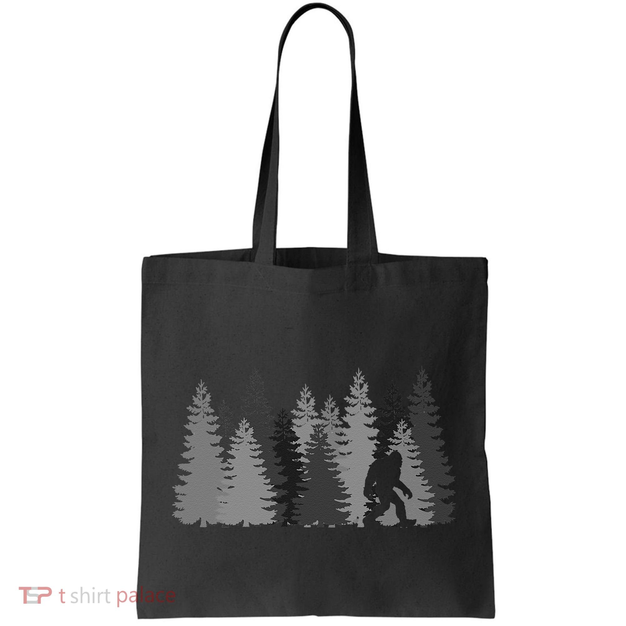 Bigfoot In The Forest Sasquatch Yeti Tote Bag