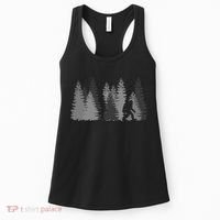 Bigfoot In The Forest Sasquatch Yeti Women's Tank Top thumb 0