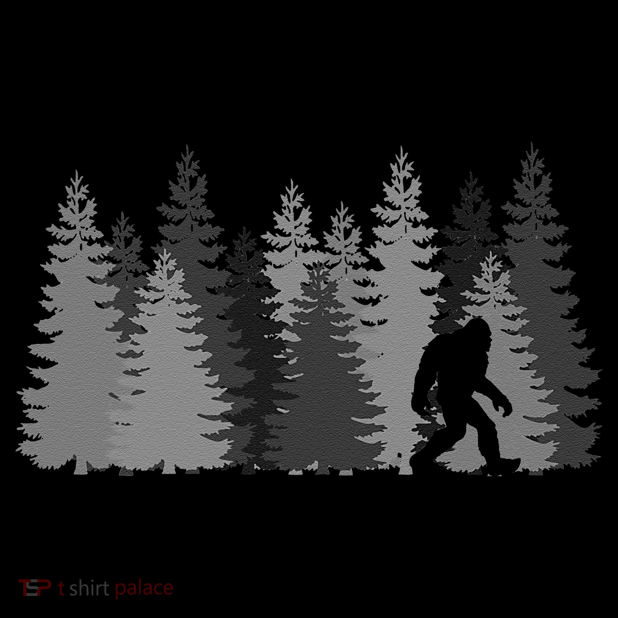Bigfoot In The Forest Sasquatch Yeti Baby Bodysuit