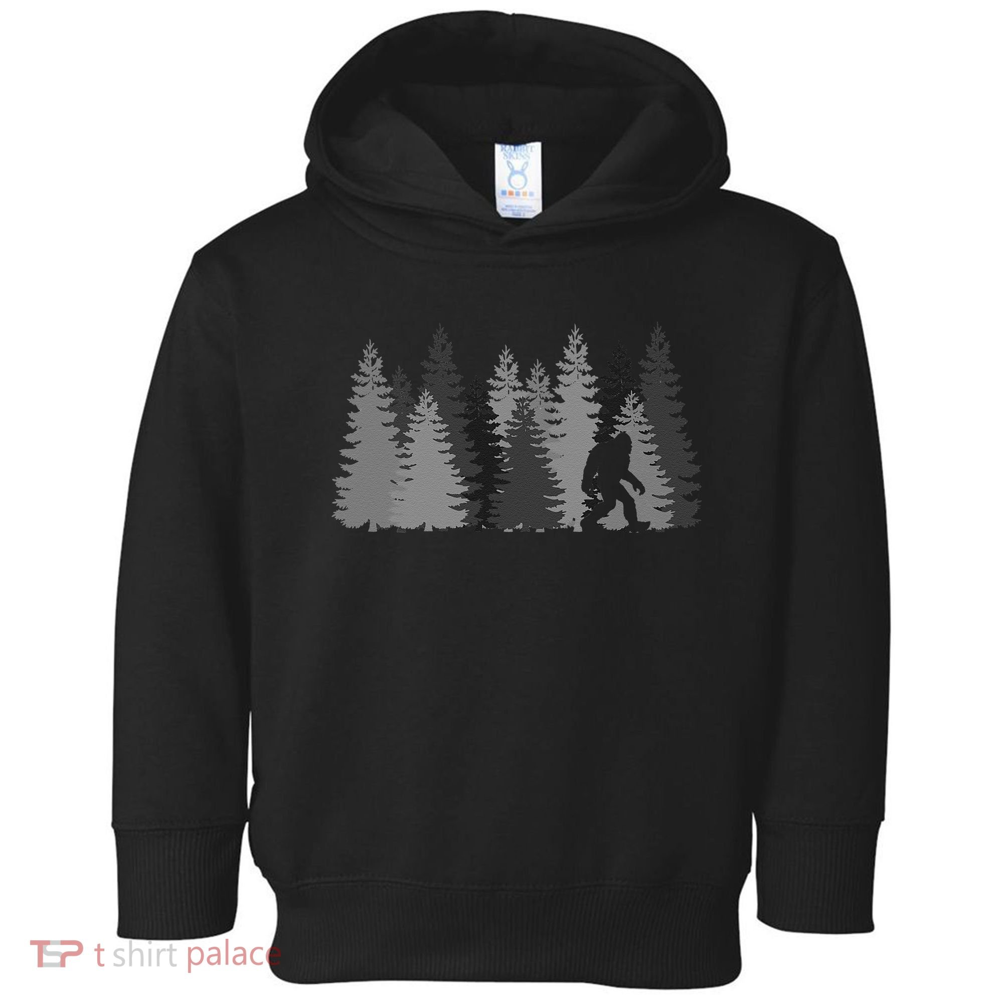 Bigfoot In The Forest Sasquatch Yeti Toddler Hoodie