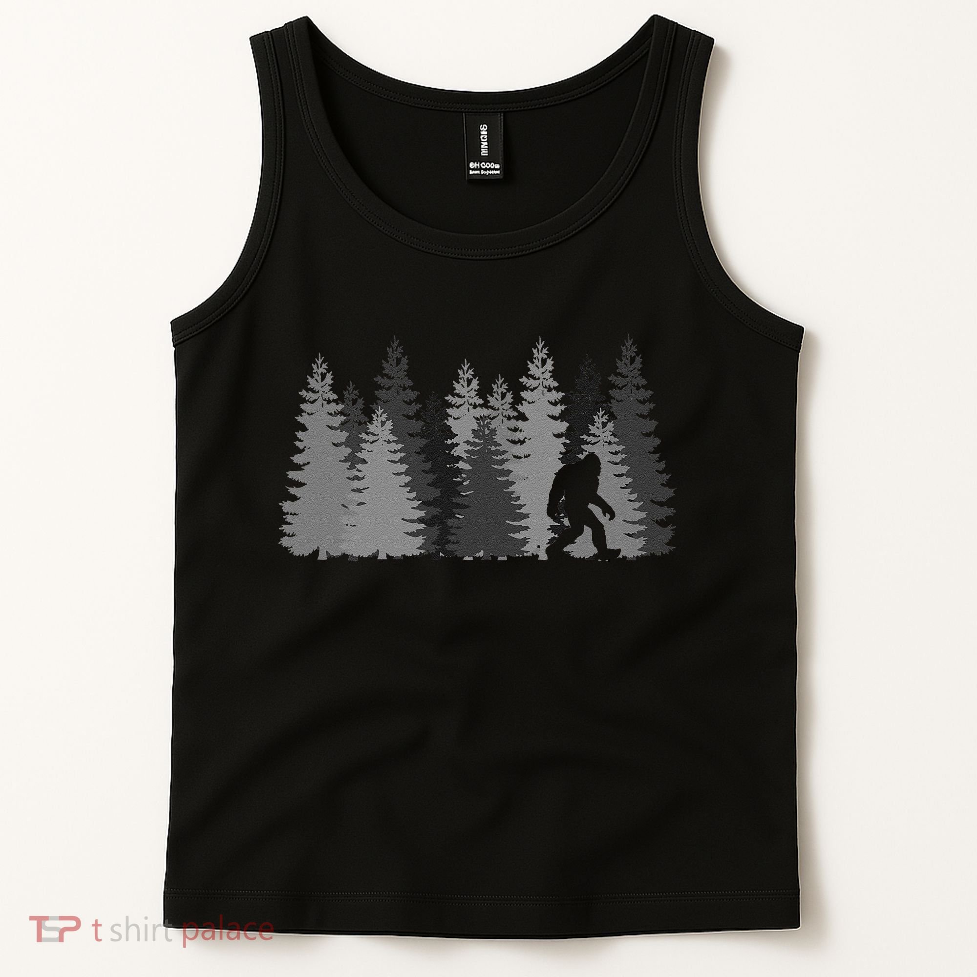 Bigfoot In The Forest Sasquatch Yeti Tank Top