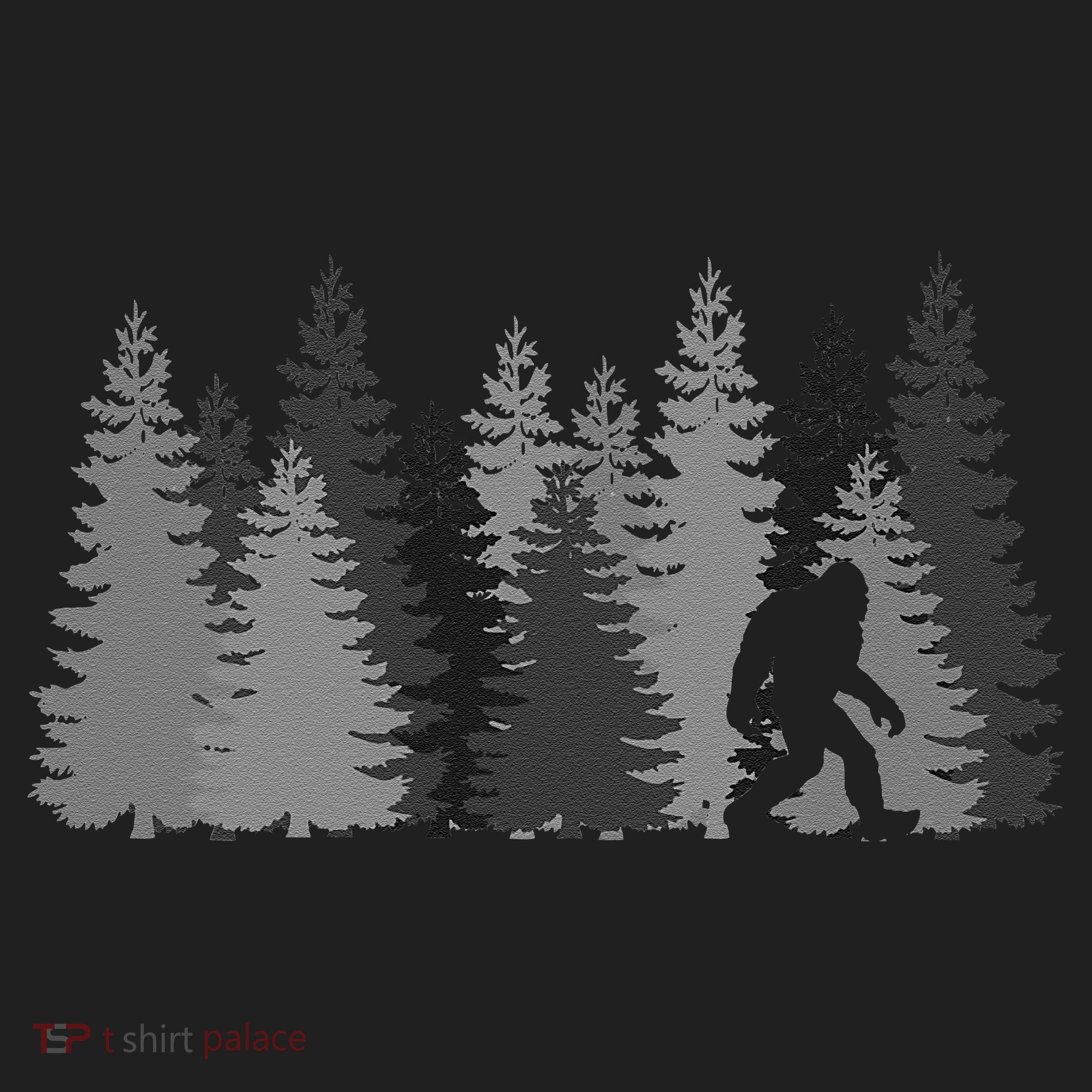 Bigfoot In The Forest Sasquatch Yeti Golf Towel