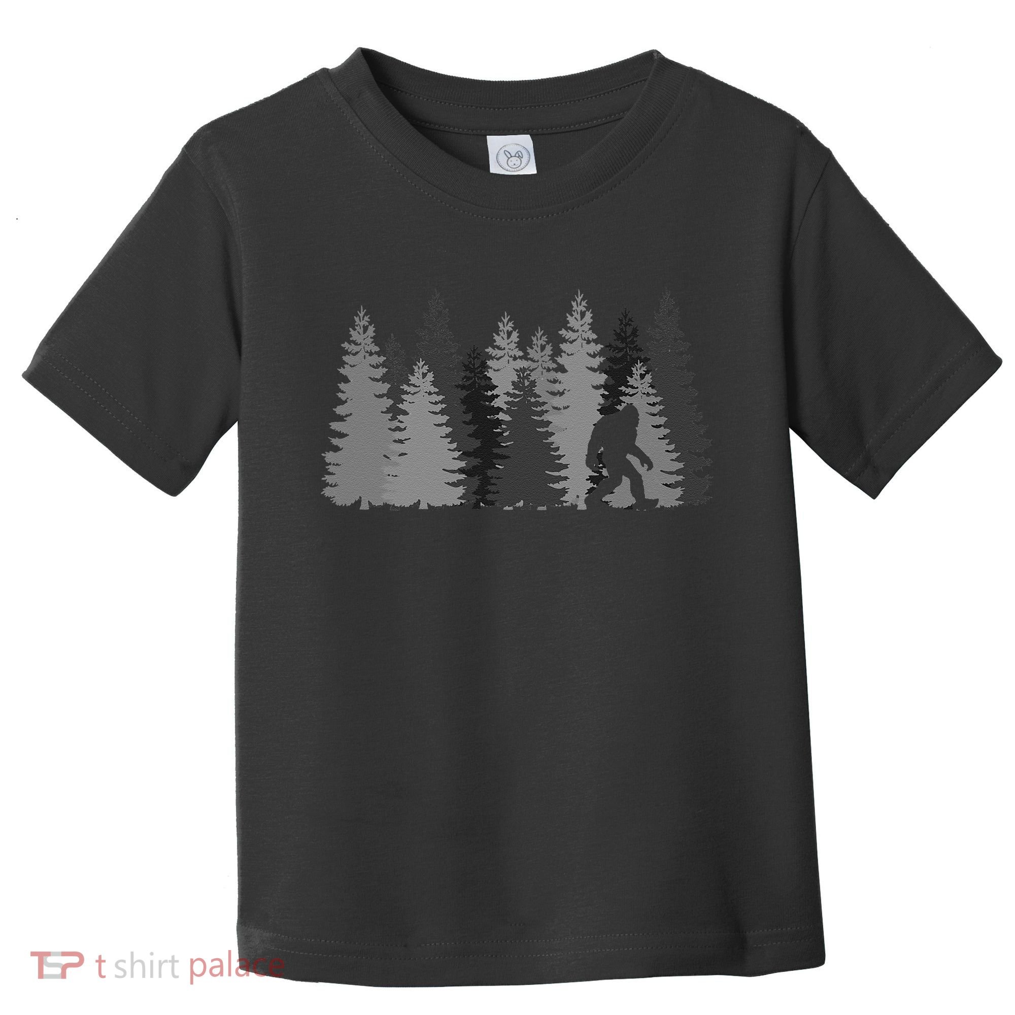 Bigfoot In The Forest Sasquatch Yeti Toddler T-Shirt