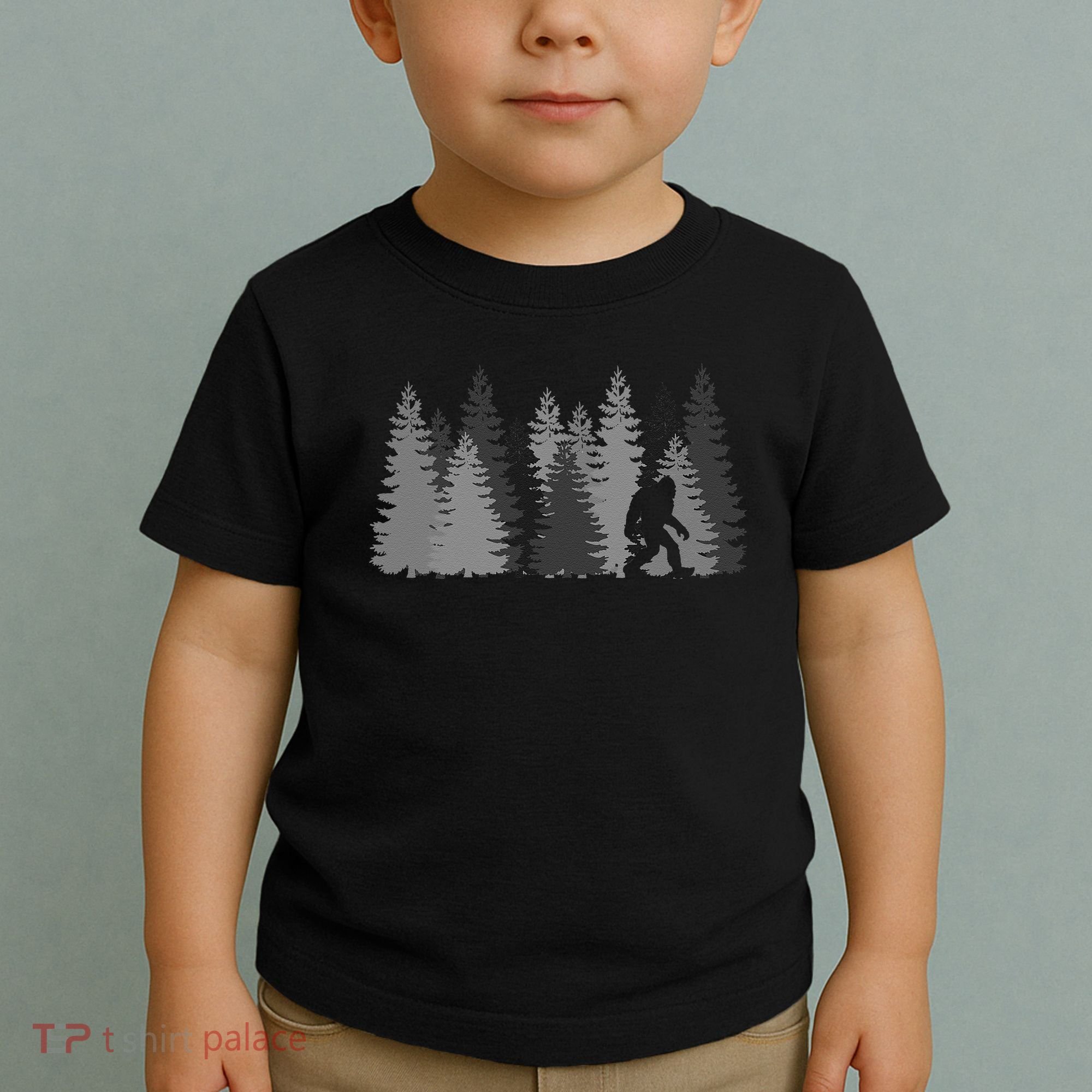 Bigfoot In The Forest Sasquatch Yeti Toddler T-Shirt