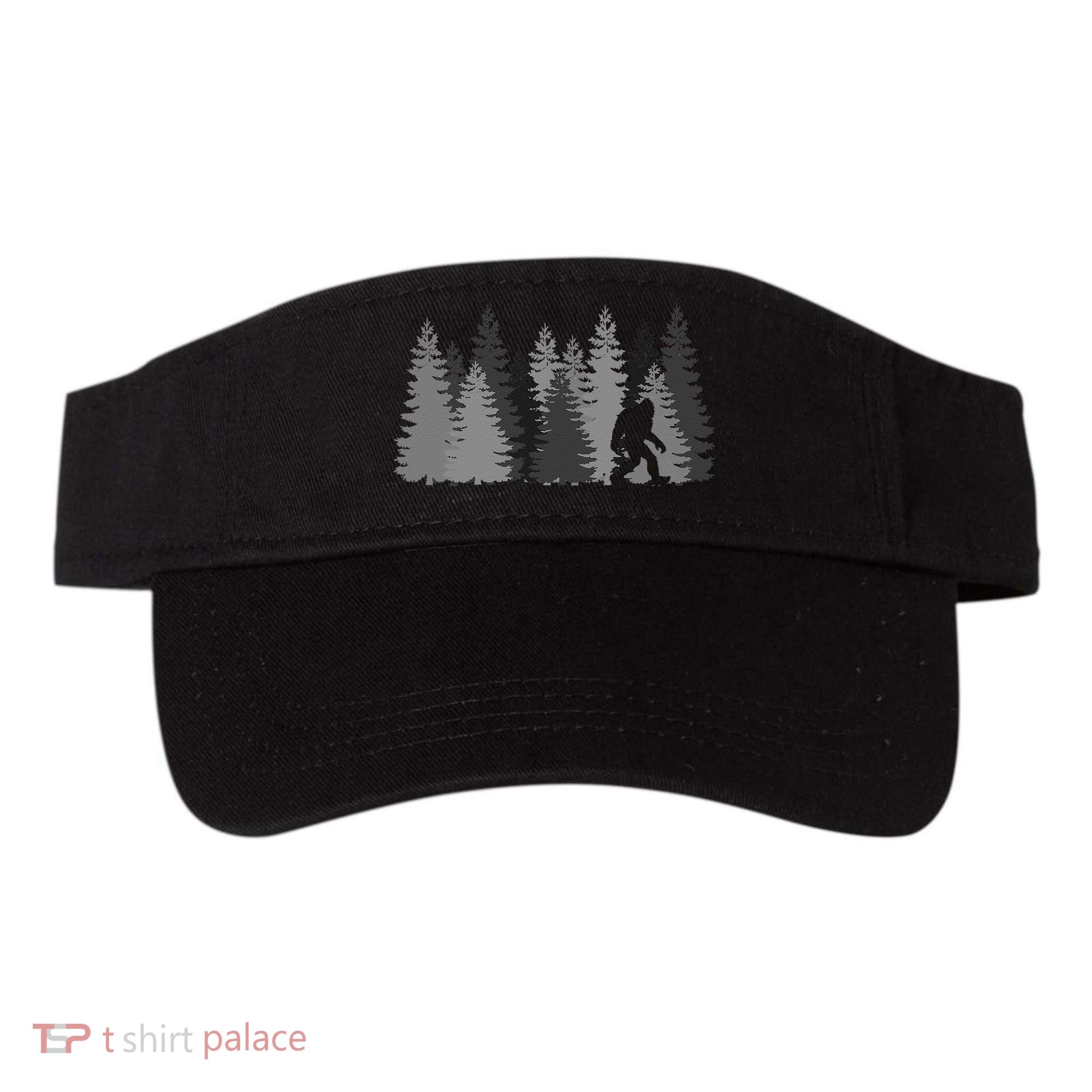 Bigfoot In The Forest Sasquatch Yeti Visor
