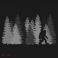 Bigfoot In The Forest Sasquatch Yeti Wool Snapback Cap thumb 2