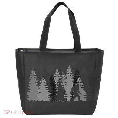 Bigfoot In The Forest Sasquatch Yeti Tote Bag