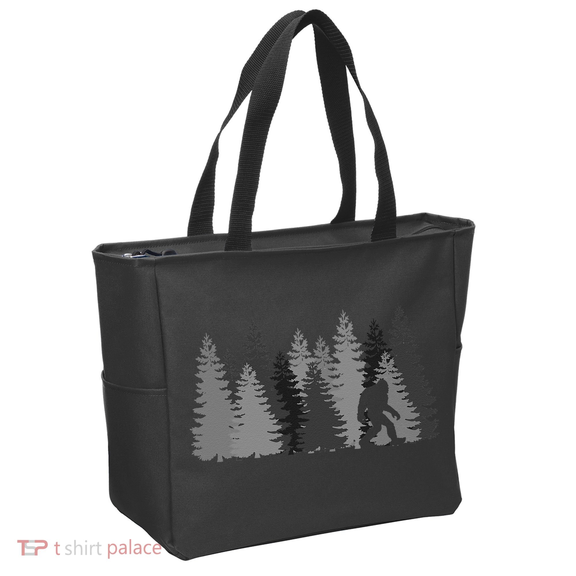 Bigfoot In The Forest Sasquatch Yeti Tote Bag