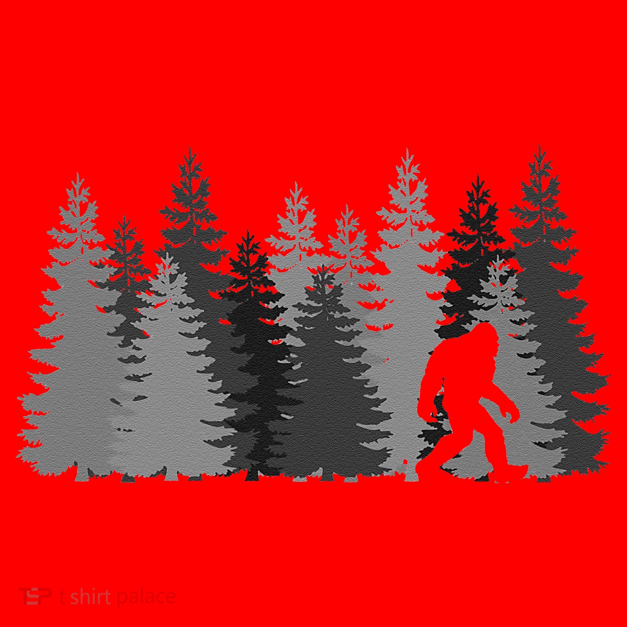 Bigfoot In The Forest Sasquatch Yeti Santa Hat