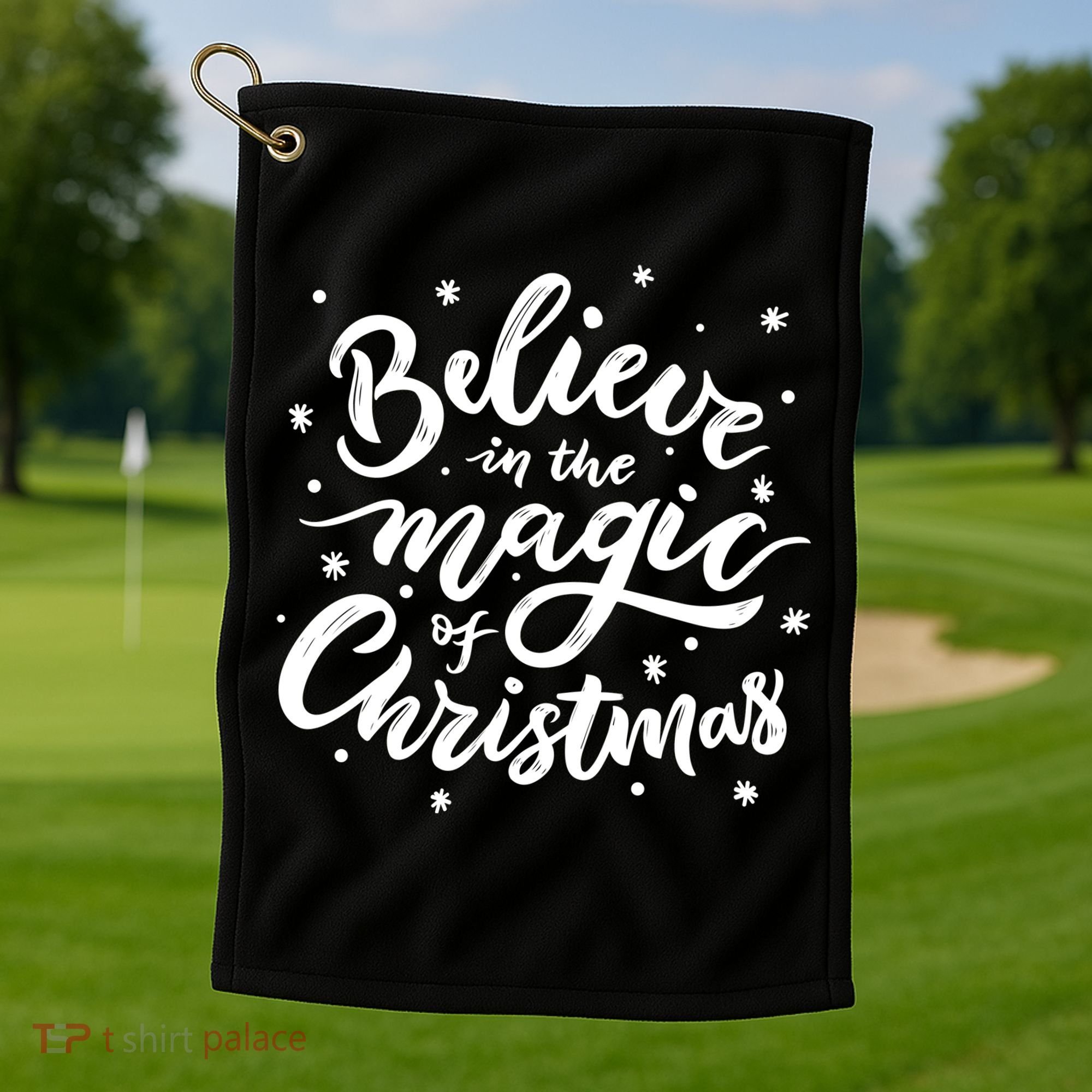 Believe In The Magic Of Christmas Golf Towel