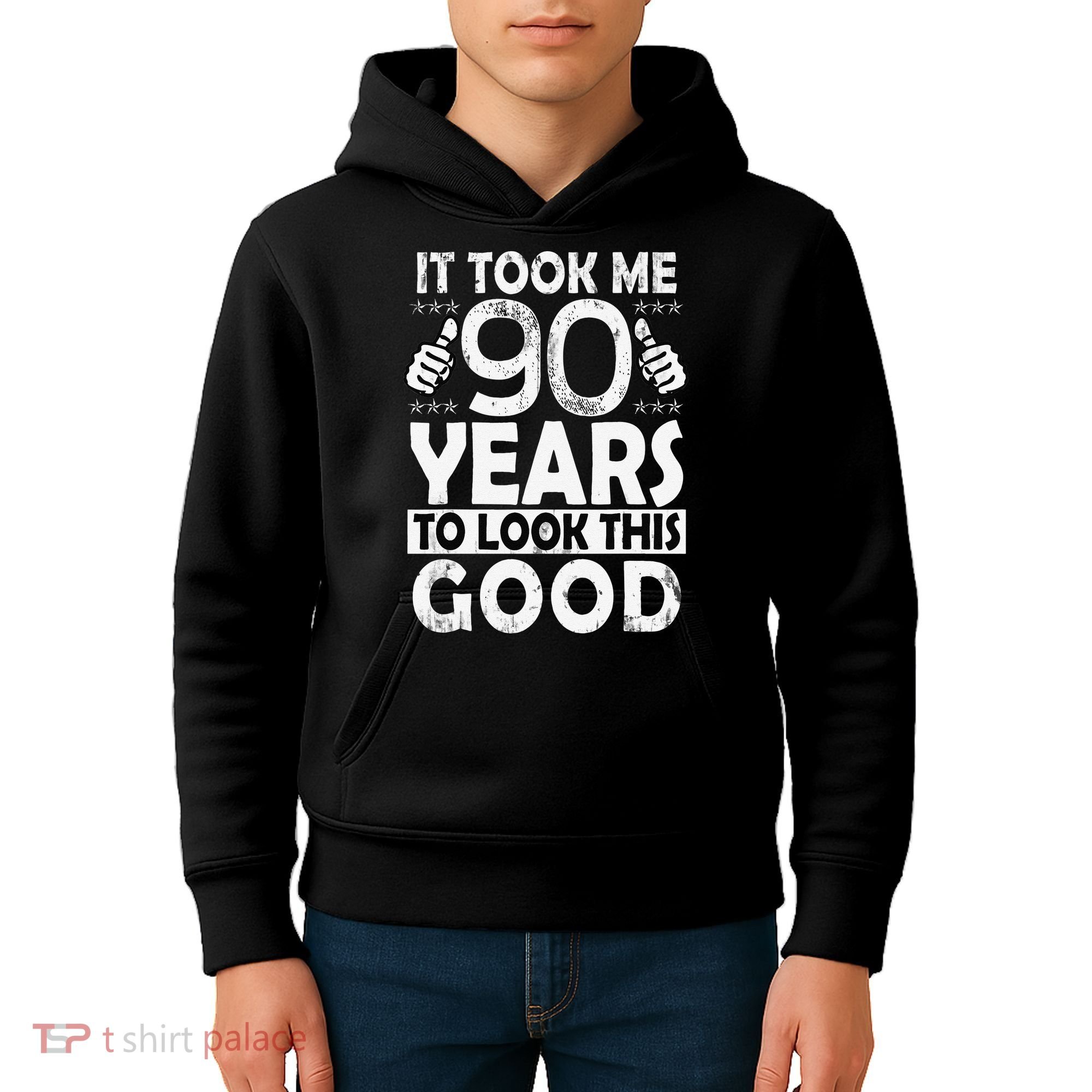 Birthday It Took Me 90 Years To Look This Good Funny 90Year Old Gift Kids Hoodie