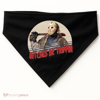 Bitches Be Trippin Horror Movie Fan USA-Made Doggie Bandana