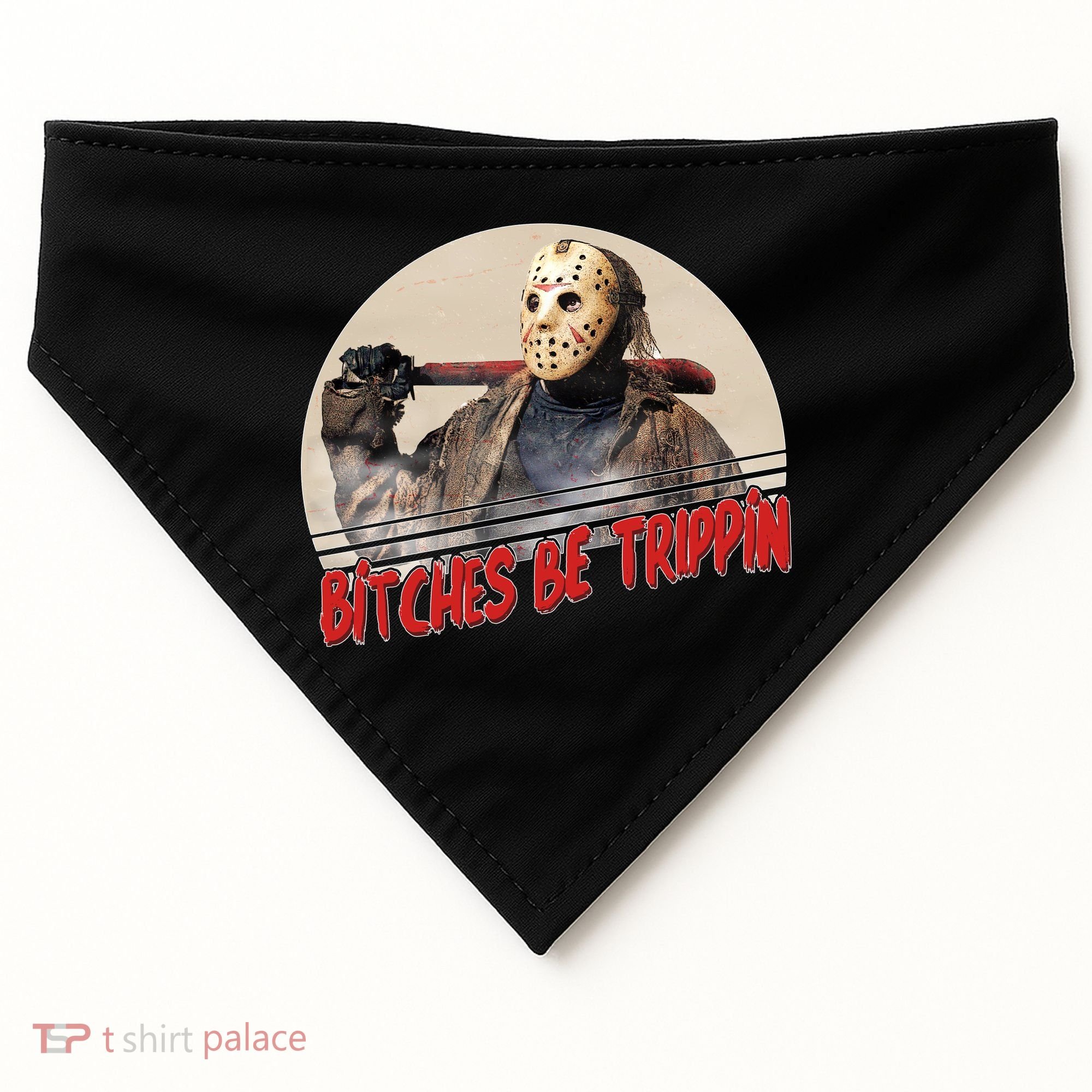 Bitches Be Trippin Horror Movie Fan USA-Made Doggie Bandana