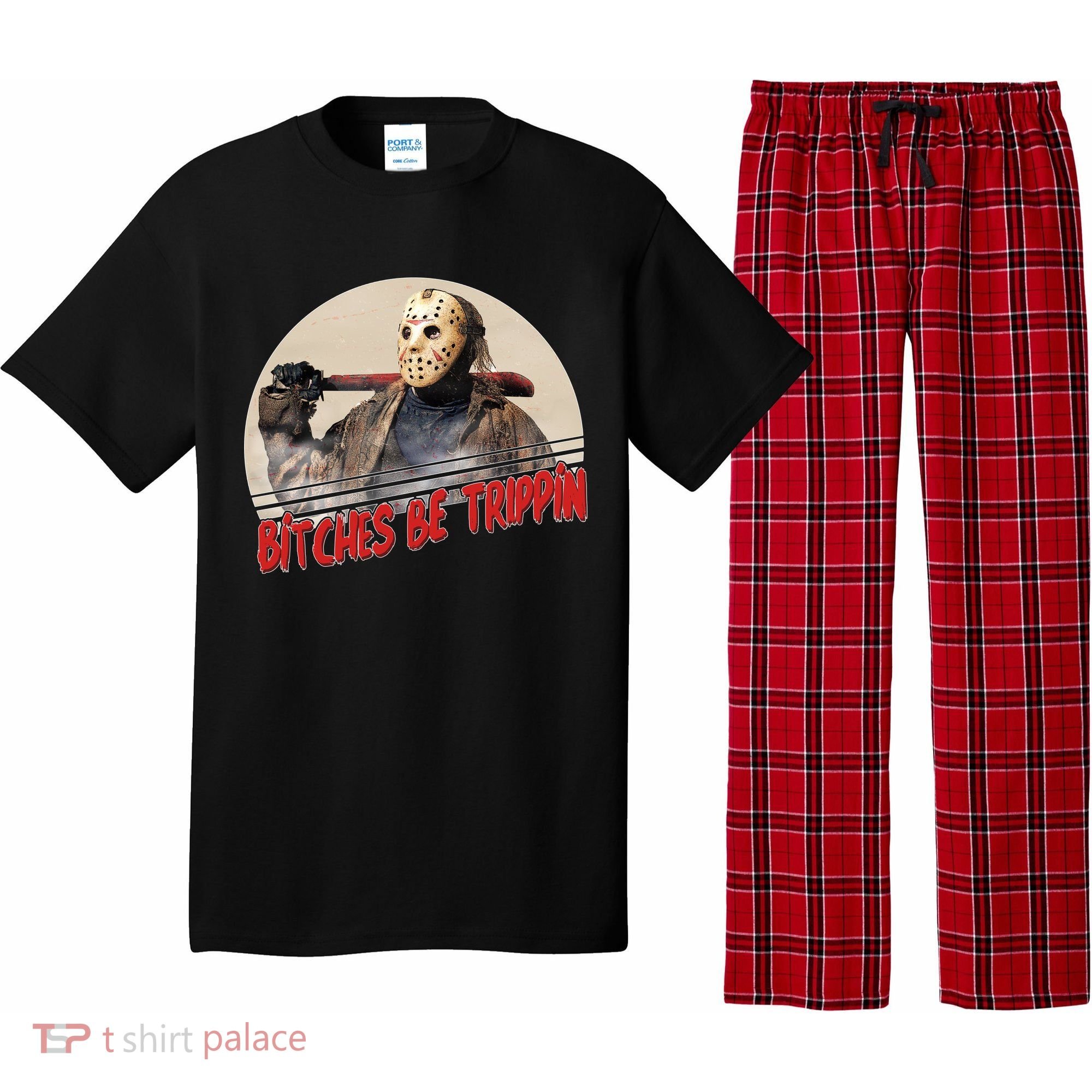 Bitches Be Trippin Horror Movie Fan Pajama Set