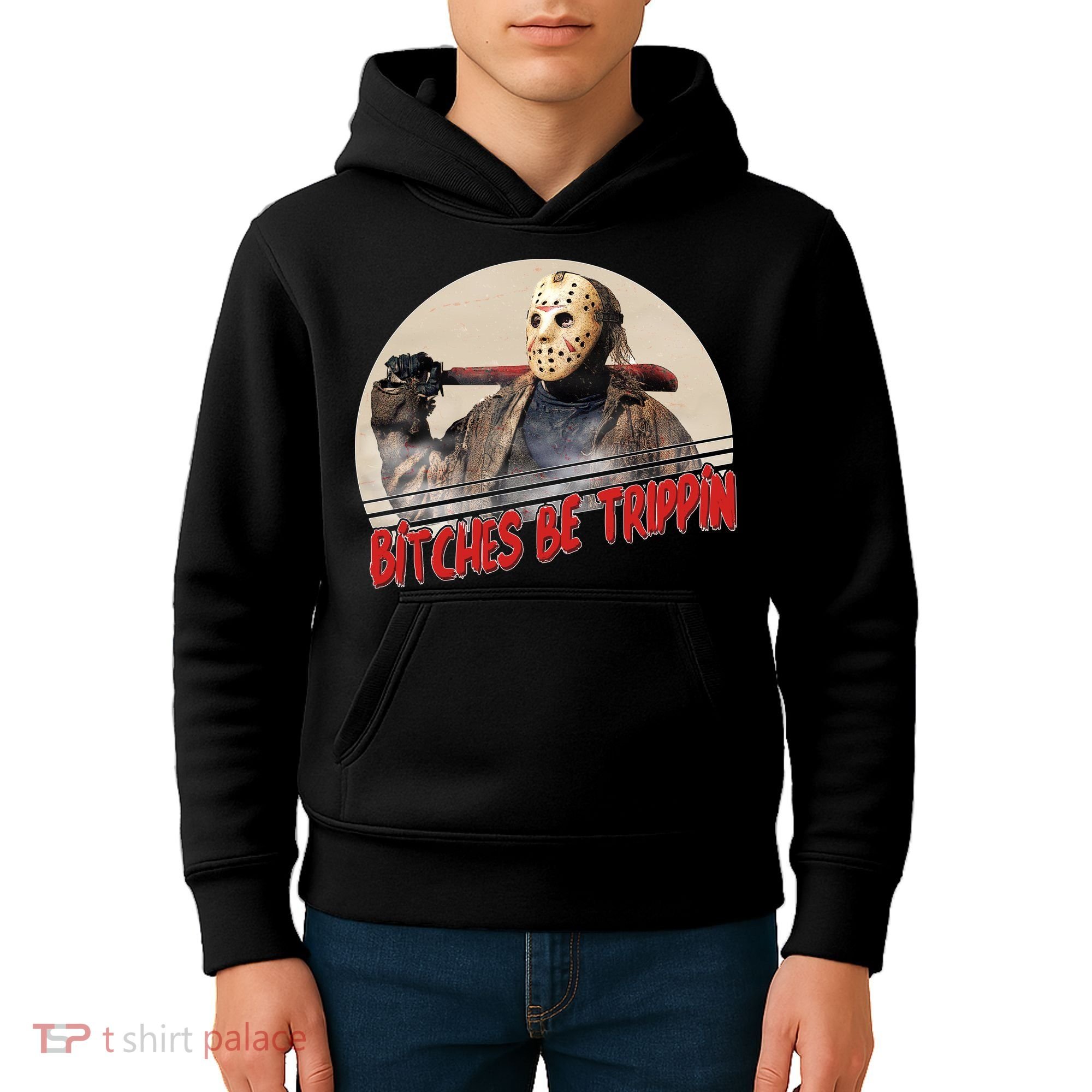 Bitches Be Trippin Horror Movie Fan Kids Hoodie