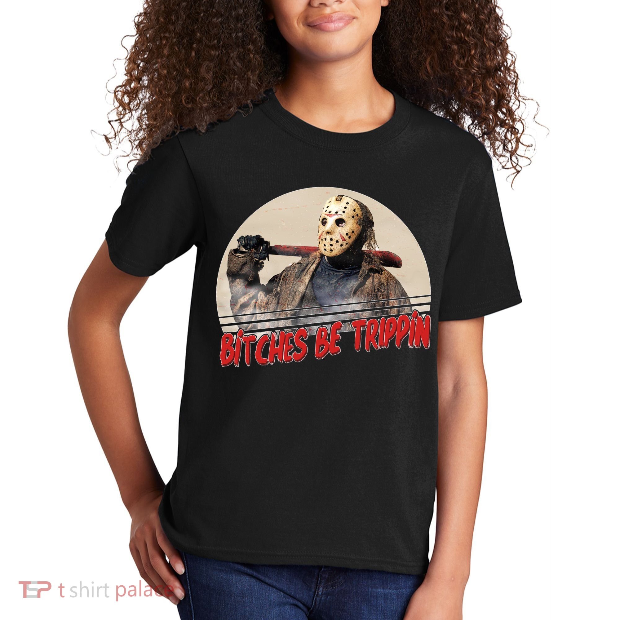 Bitches Be Trippin Horror Movie Fan Kids T-Shirt