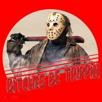 Bitches Be Trippin Horror Movie Fan Santa Hat thumb 1