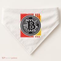 Bitcoin Abstract USA-Made Doggie Bandana thumb 0