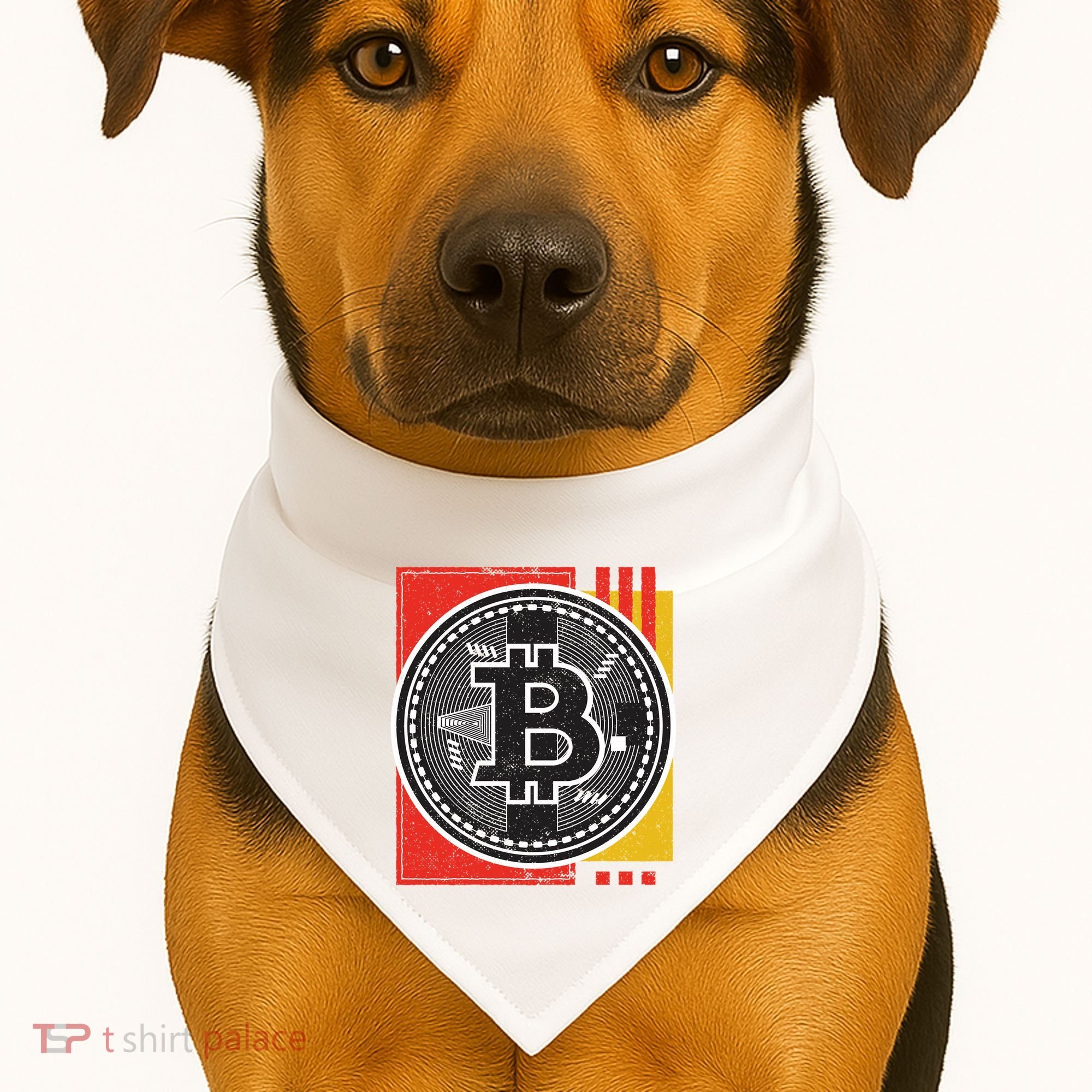 Bitcoin Abstract USA-Made Doggie Bandana