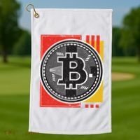 Bitcoin Abstract Golf Towel thumb 1