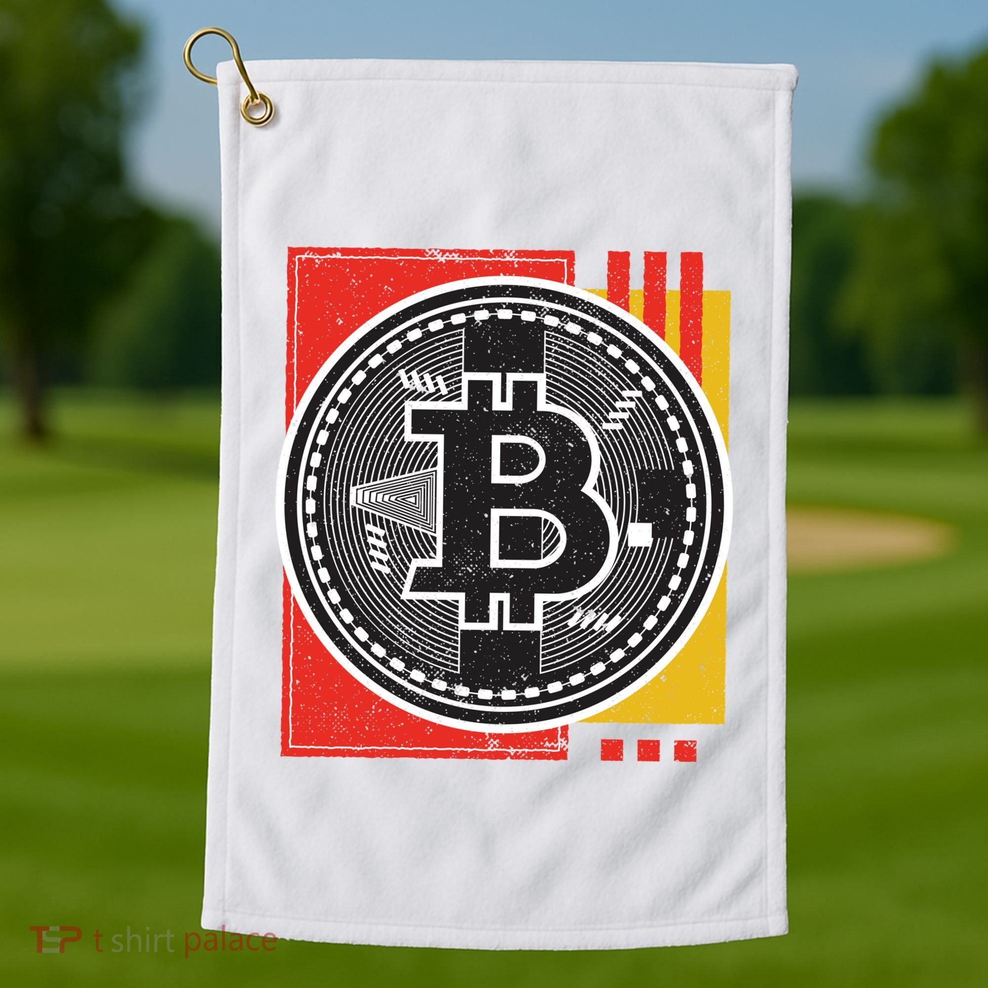 Bitcoin Abstract Golf Towel