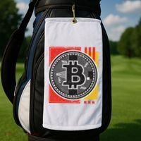 Bitcoin Abstract Golf Towel thumb 2