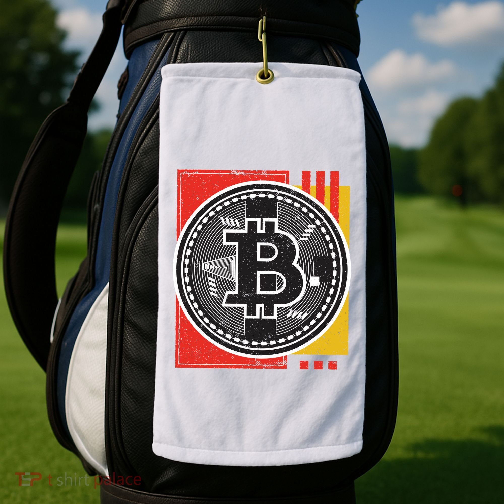 Bitcoin Abstract Golf Towel