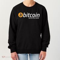 Bitcoin Accepted Here Cryptocurrency Logo Women's Sweatshirt thumb 0