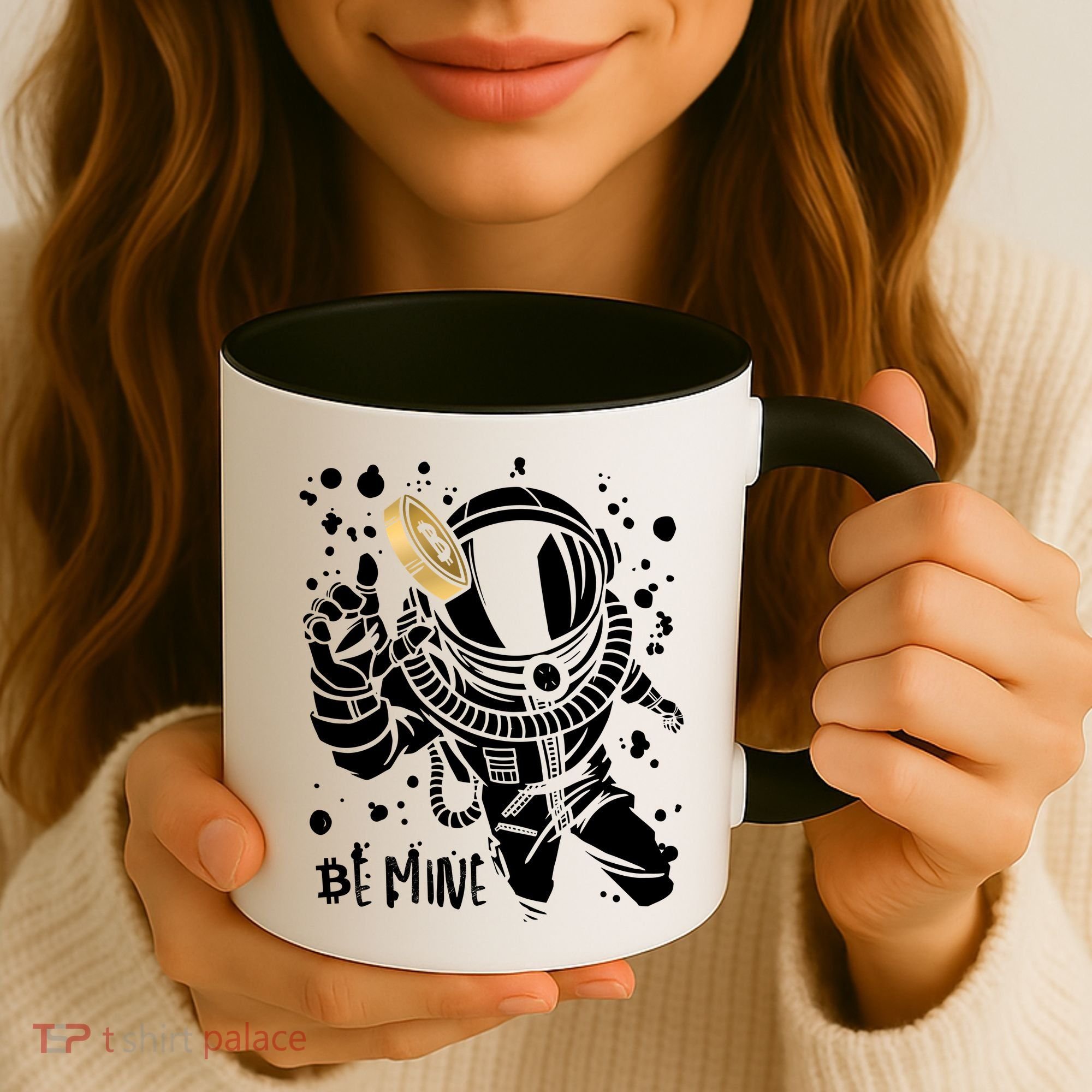 Bitcoin Astronaut Be Mine Coffee Mug