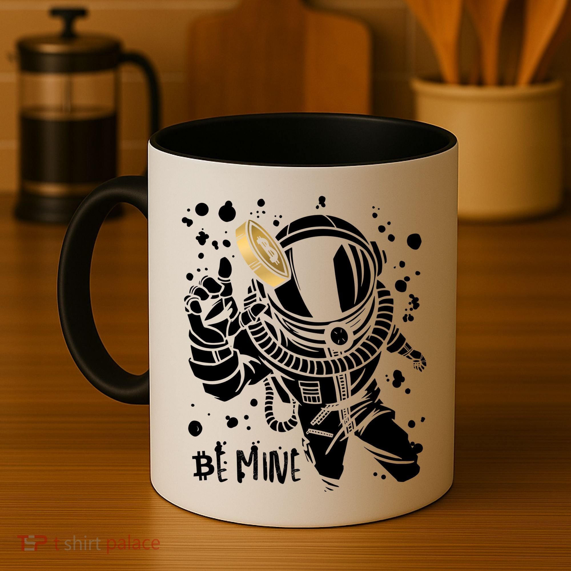 Bitcoin Astronaut Be Mine Coffee Mug