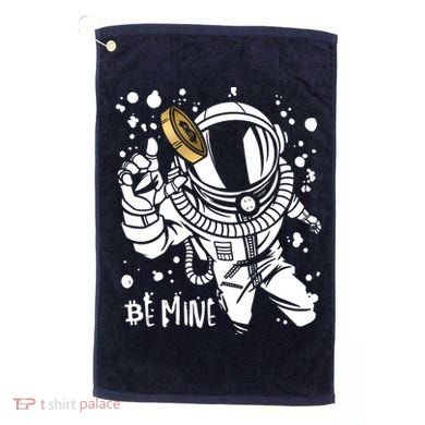 Bitcoin Astronaut Be Mine Golf Towel