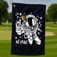 Bitcoin Astronaut Be Mine Golf Towel thumb 1