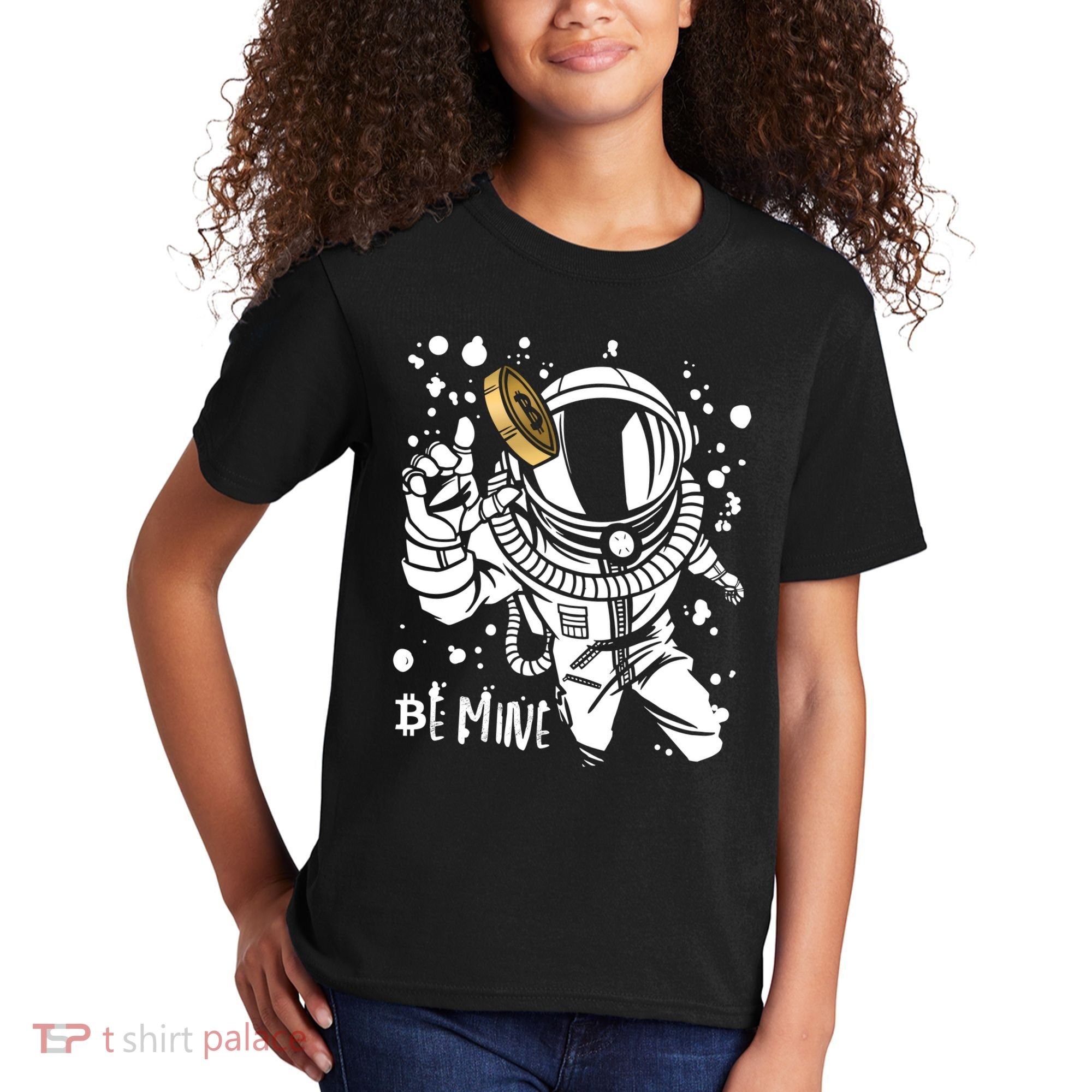 Bitcoin Astronaut Be Mine Kids T-Shirt