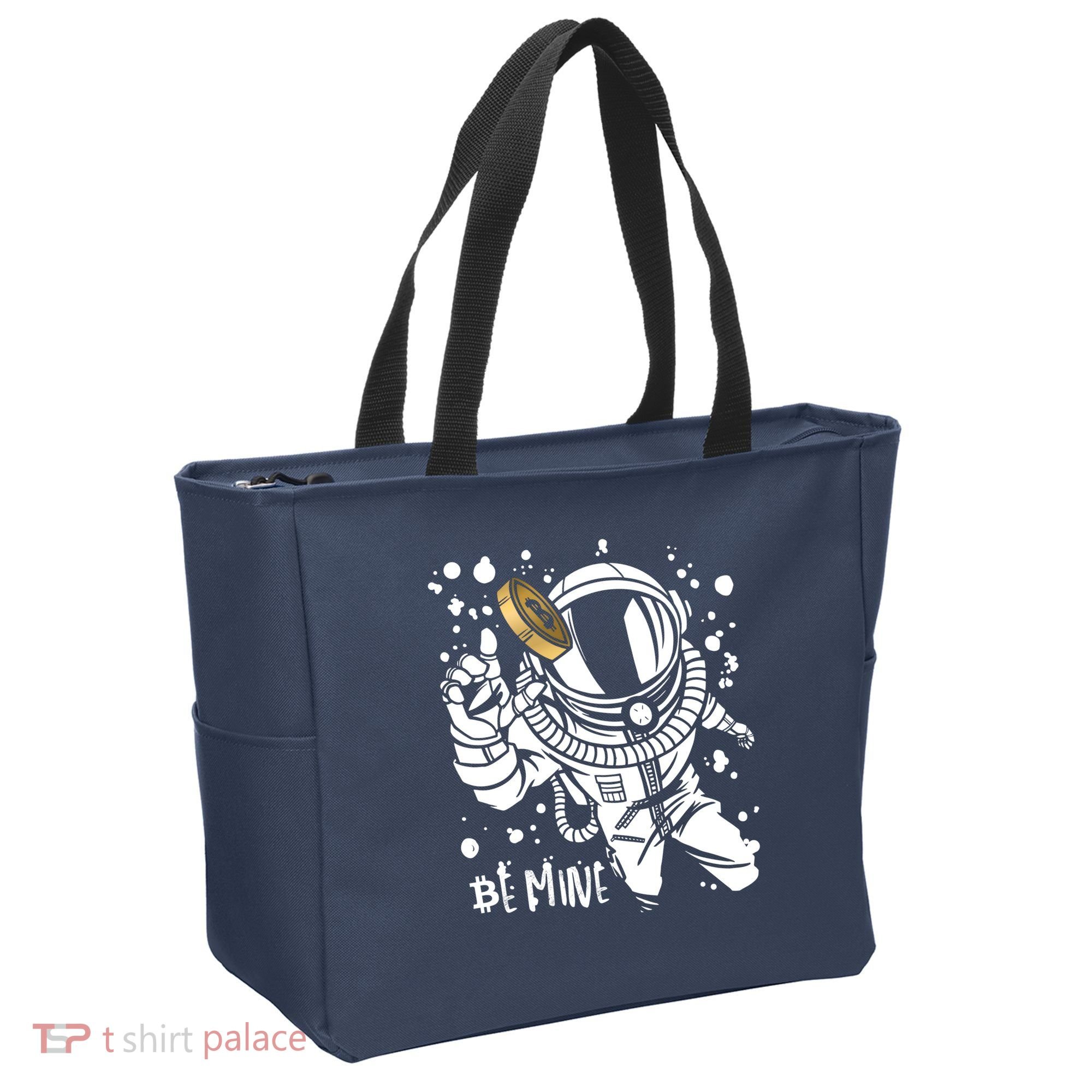 Bitcoin Astronaut Be Mine Tote Bag