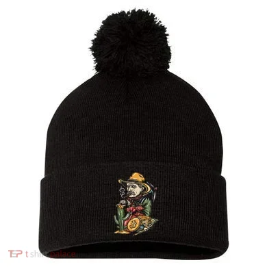 Bitcoin Bob Pom Pom 12in Knit Beanie