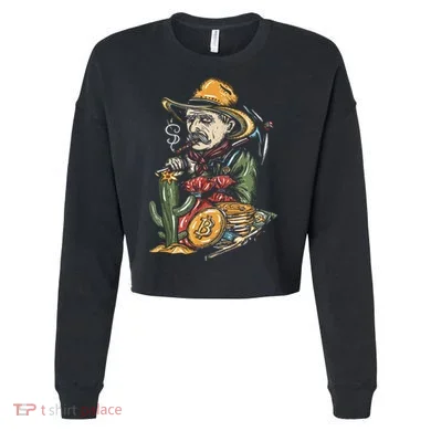 Bitcoin Bob Cropped Pullover Crew
