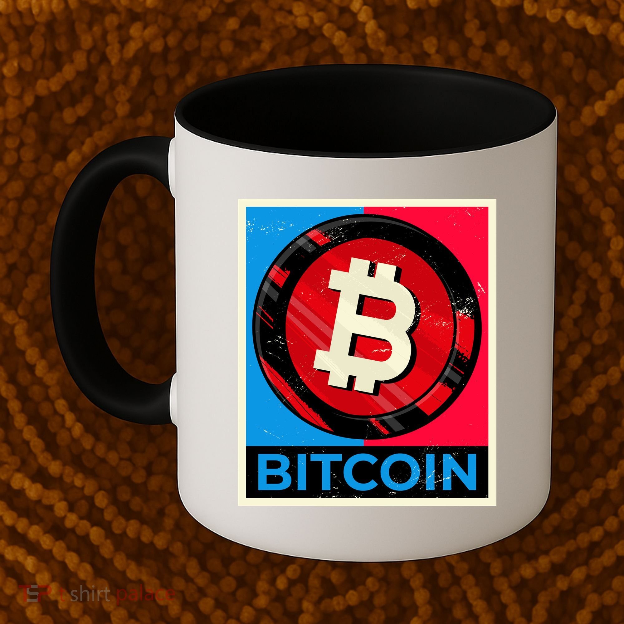 Bitcoin BTC Logo Crypto Currency Moon Hodl Coffee Mug