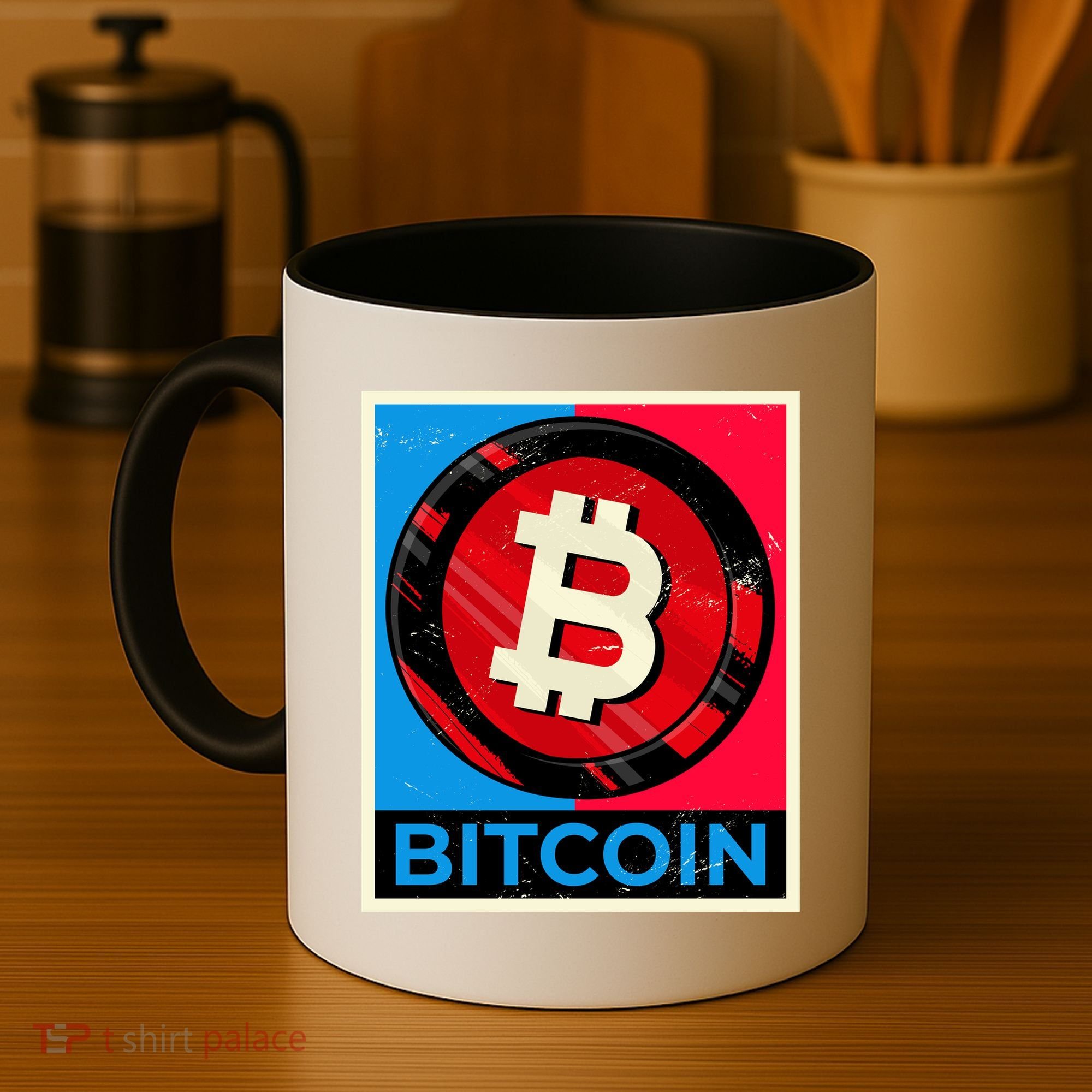 Bitcoin BTC Logo Crypto Currency Moon Hodl Coffee Mug