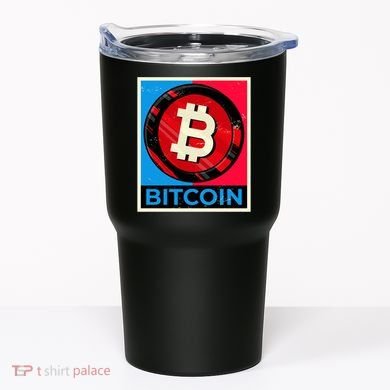 Bitcoin BTC Logo Crypto Currency Moon Hodl Tumbler