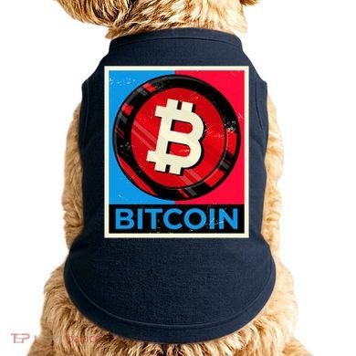 Bitcoin BTC Logo Crypto Currency Moon Hodl Doggie Tank
