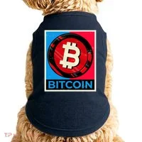 Bitcoin BTC Logo Crypto Currency Moon Hodl Doggie Tank thumb 0