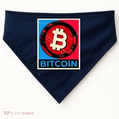 Bitcoin BTC Logo Crypto Currency Moon Hodl USA-Made Doggie Bandana