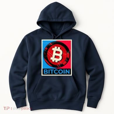 Bitcoin BTC Logo Crypto Currency Moon Hodl Hoodie