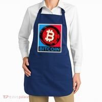 Bitcoin BTC Logo Crypto Currency Moon Hodl Apron thumb 2