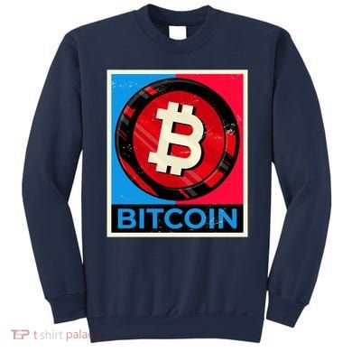 Bitcoin BTC Logo Crypto Currency Moon Hodl Sweatshirt
