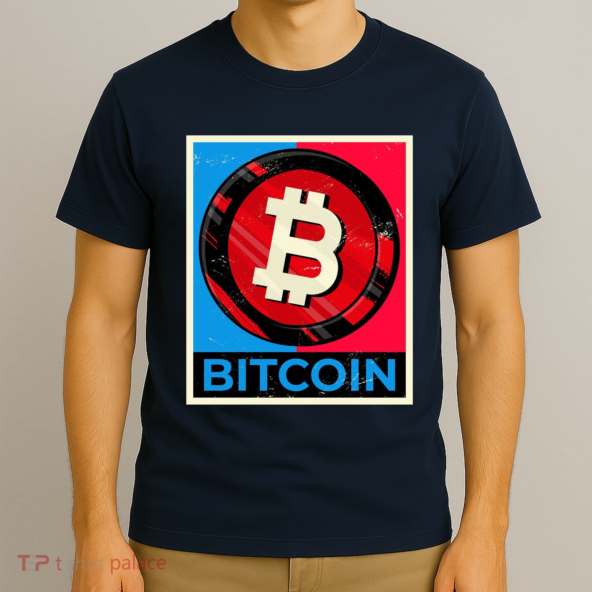 Bitcoin BTC Logo Crypto Currency Moon Hodl T-Shirt